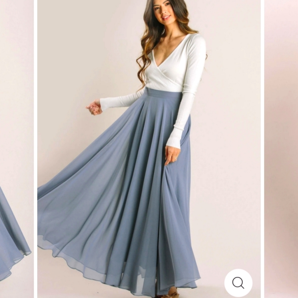 Morning Lavender Amelia Blue Maxi Skirt